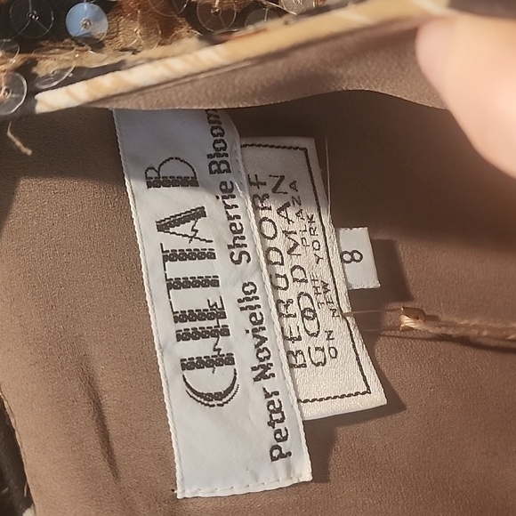 🔥Chetta B for Bergdorf Goodman Leopard Sequin Dress Size 8 EUC 🐆 - Picture 3 of 13